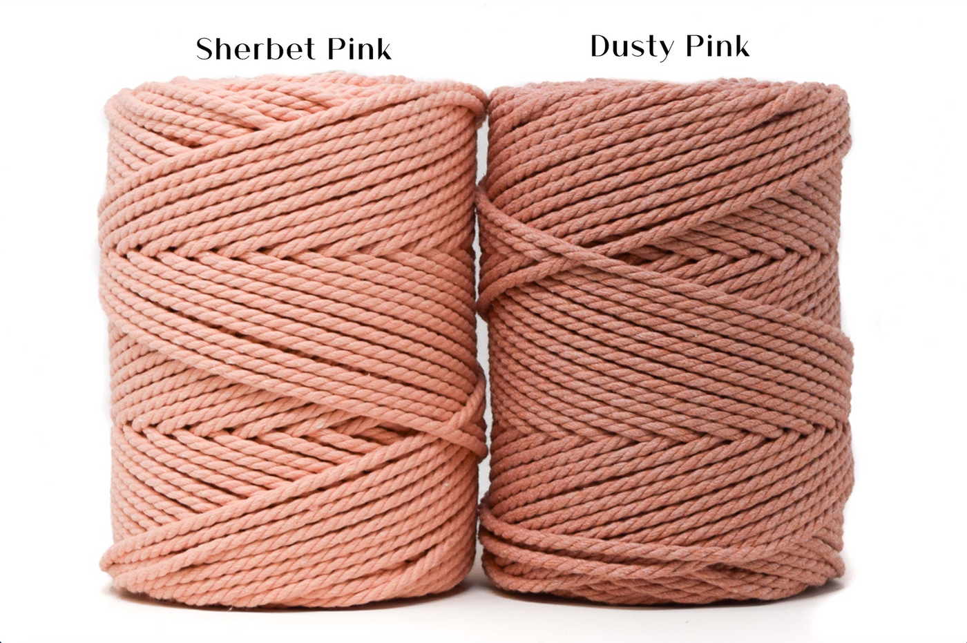 COTTON ROPE ZERO WASTE 3 MM - 3 PLY - DUSTY PINK COLOR