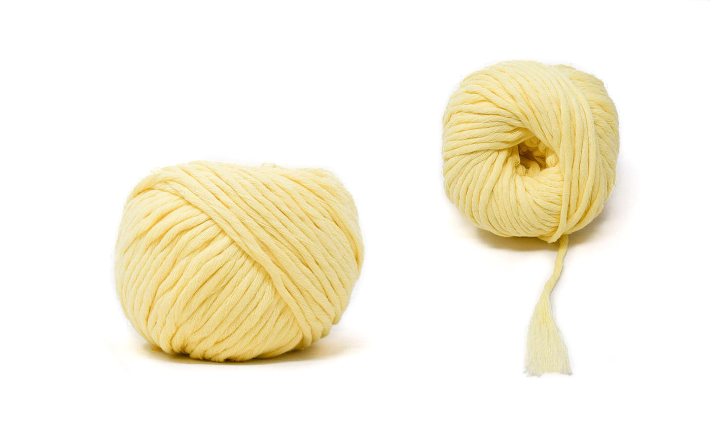 COTTON BALL ZERO WASTE 3 MM - SOFT YELLOW COLOR