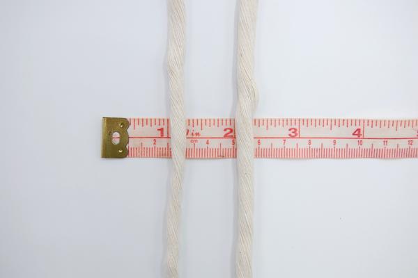 Braided Coton Corde Gris - 6 mm