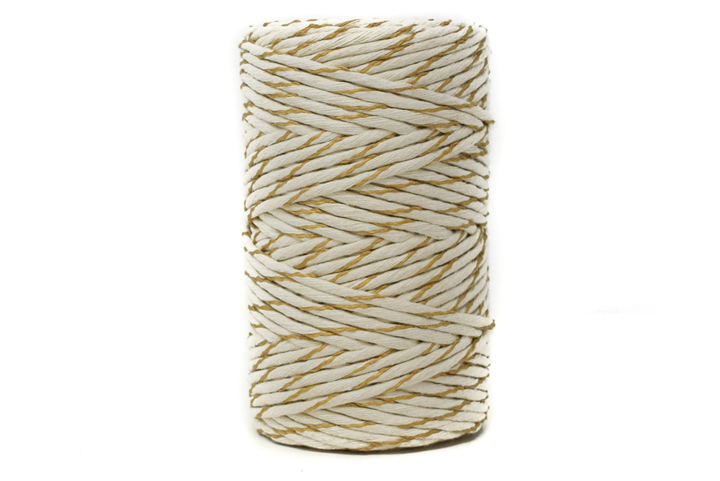 SOFT COTTON CORD ZERO WASTE 4 MM - 1 SINGLE STRAND - NATURAL GOLDEN COLOR