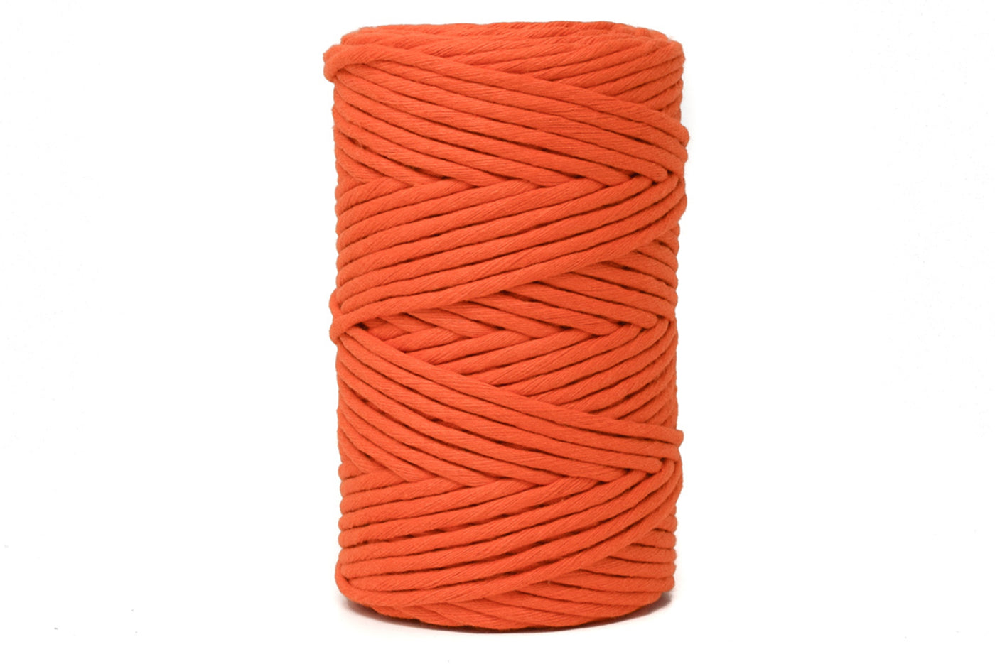 SOFT COTTON CORD ZERO WASTE 4 MM - 1 SINGLE STRAND - PUMPKIN ORANGE COLOR