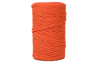 SOFT COTTON CORD ZERO WASTE 4 MM - 1 SINGLE STRAND - PUMPKIN ORANGE COLOR