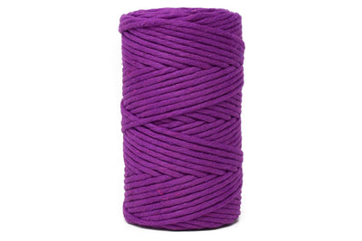 SOFT COTTON CORD ZERO WASTE 4 MM - 1 SINGLE STRAND - ROYAL PURPLE COLOR