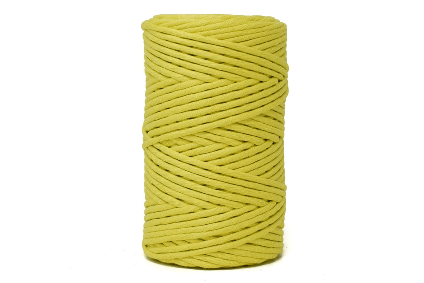 SOFT COTTON CORD ZERO WASTE 4 MM - 1 SINGLE STRAND - LEMON YELLOW COLOR