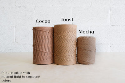 SOFT COTTON CORD ZERO WASTE 4 MM - 1 SINGLE STRAND - COCOA COLOR