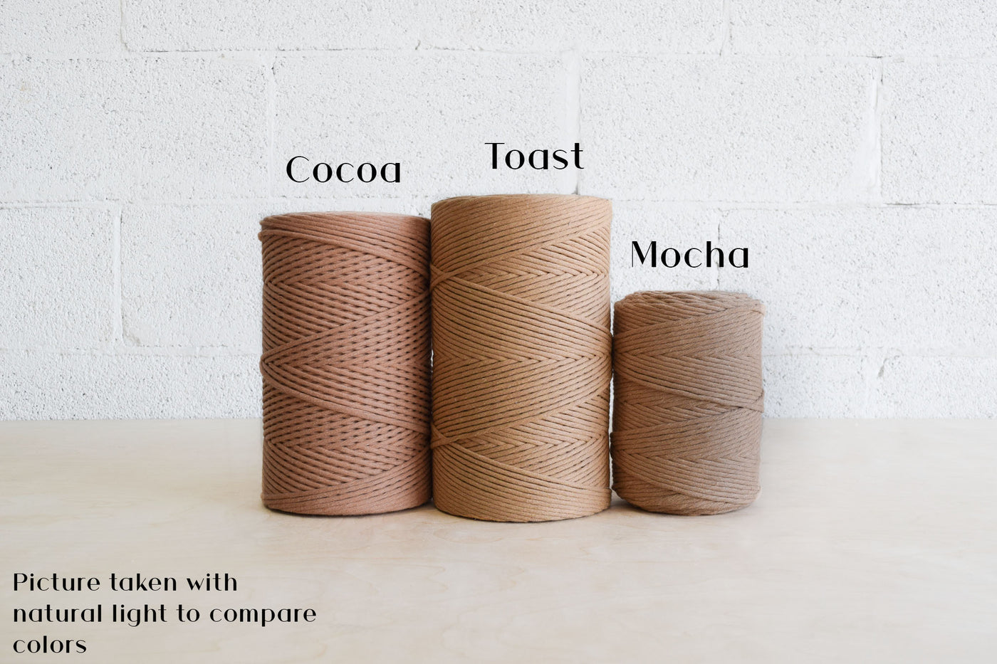 SOFT COTTON CORD ZERO WASTE 4 MM - 1 SINGLE STRAND - MOCHA COLOR