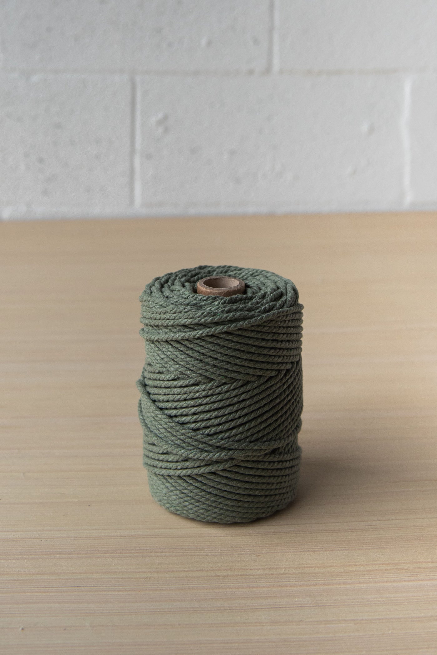 COTTON ROPE ZERO WASTE 3 MM - 3 PLY - EUCALYPTUS COLOR