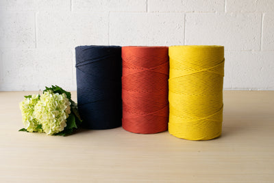 SOFT COTTON CORD 4 MM - 1 SINGLE STRAND - CITRON COLOR