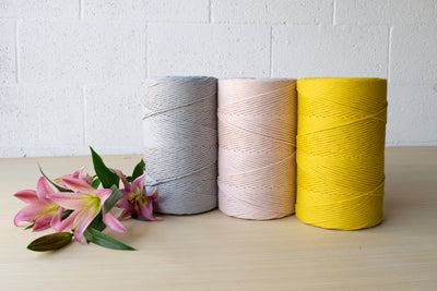 SOFT COTTON CORD 4 MM - 1 SINGLE STRAND - CITRON COLOR
