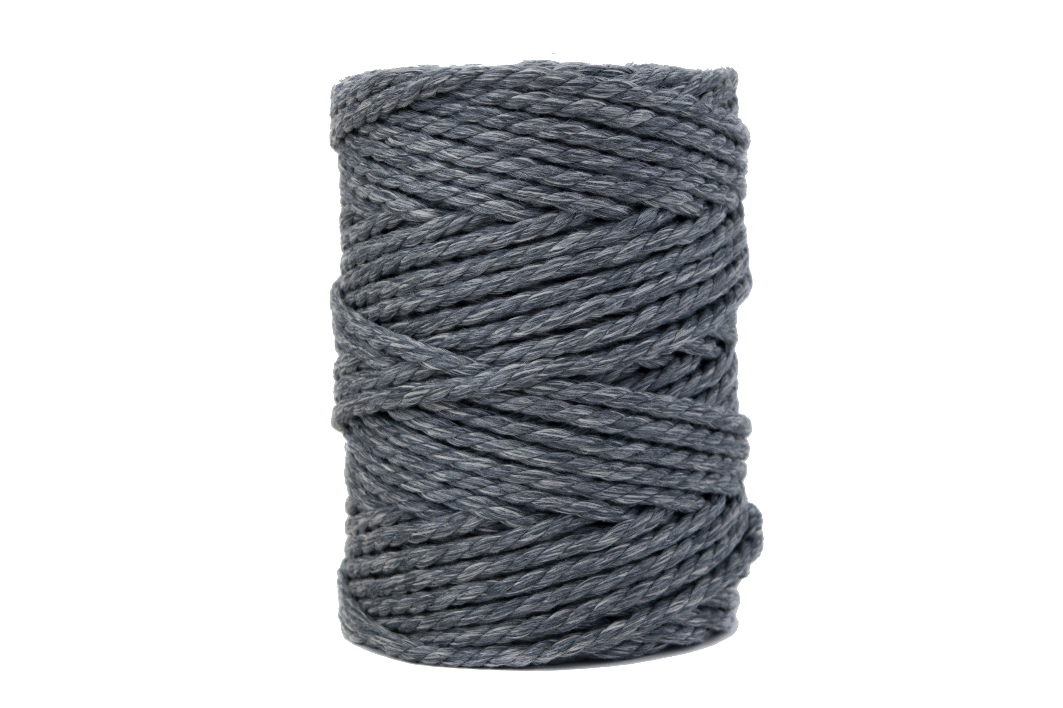 MACRAME POLYESTER ROPE 5 MM - 3 PLY - GRAY COLOR – Ganxxet