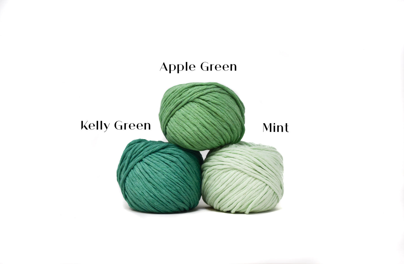 COTTON BALL ZERO WASTE 3 MM - APPLE GREEN COLOR