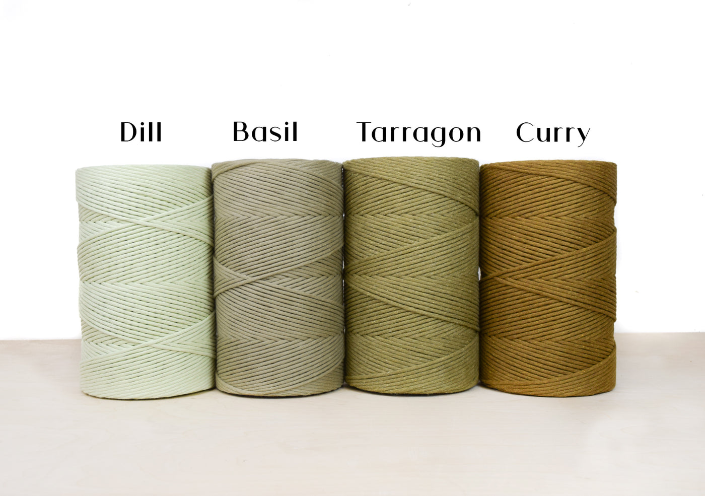 SOFT COTTON CORD ZERO WASTE 4 MM - 1 SINGLE STRAND - DILL COLOR