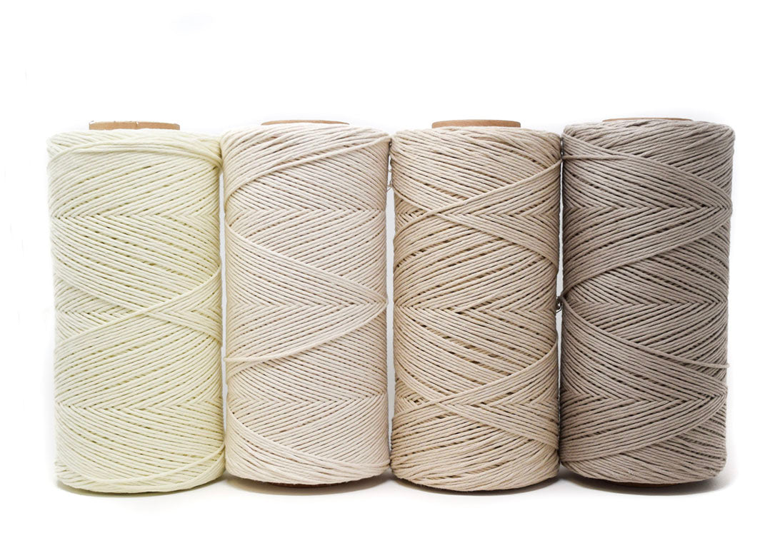 SOFT COTTON CORD ZERO WASTE 2 MM - 1 SINGLE STRAND - OAT COLOR