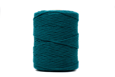 SOFT COTTON CORD ZERO WASTE 4 MM - 1 SINGLE STRAND - TEAL COLOR